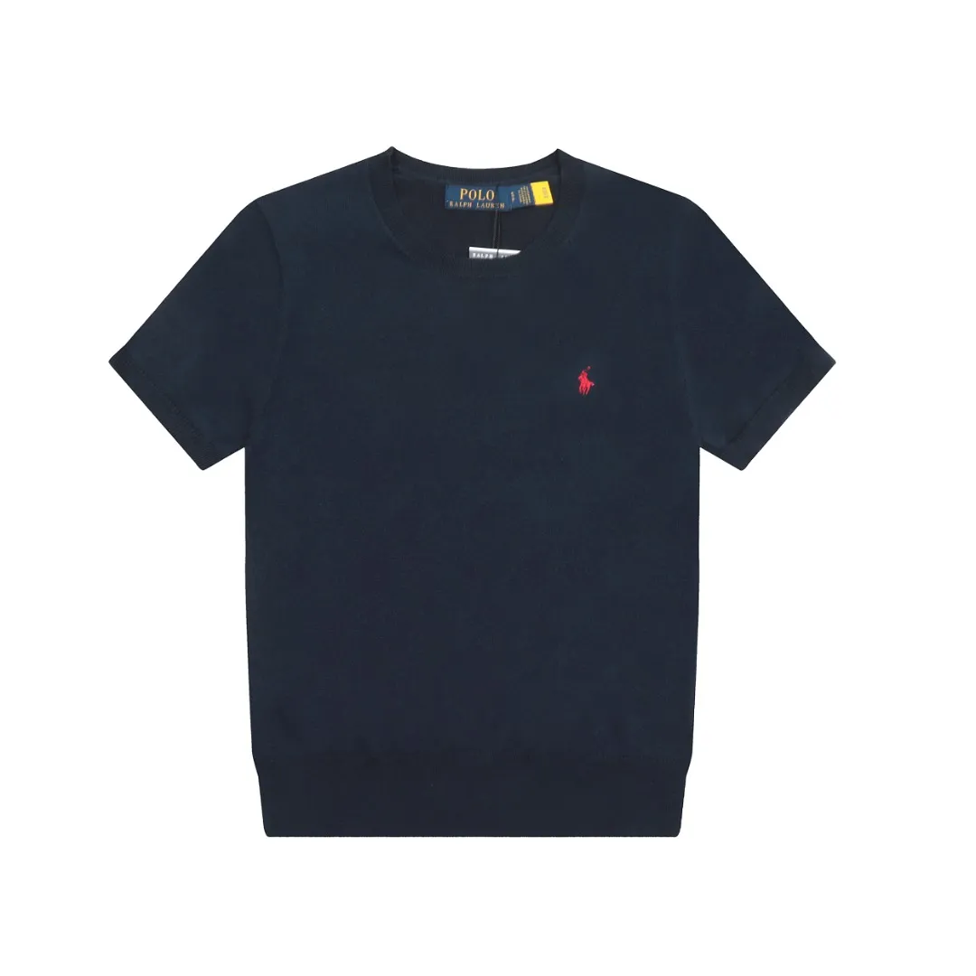 🅿️156 "Top quality" Style number: DS008# (not off the shelves all year round) [Ralph Lauren round neck solid color pony embroidered logo knitted short sleeves] ✅Ralph Lauren classic basic versatile knitted short sleeves for all seasons ✅Main supplier platform live broadcast Wholesale entity Replenish if out of stock Not off the shelf ✅ZP quality 1:1 version Scan the code to enter the GF website Counter quality ✅Detailed quality is the only one in Guangzhou Imported quality cotton yarn, focusing on high-end, cost-effective, good quality needless to say ✅The version is restored to the original version, loose, comfortable and stress-free, simple is high-end, classic is timeless ✅The upper body is simple and easy to match, a must-have for goddess ootd. Good-looking clothes are never picky. A must-have in the goddess' wardrobe. Size: S-XL Color: Army green, off-white, black, light pink, khaki, navy, light blue, mint green